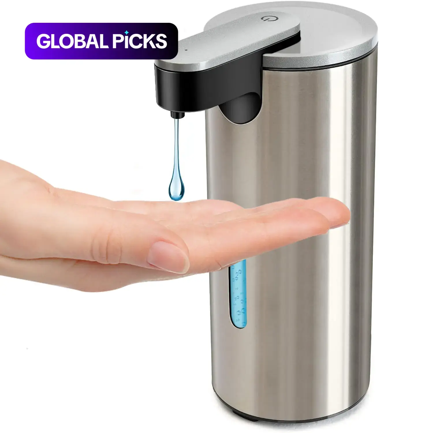 Automatic Soap Dispenser Soap Container, Battery Operated Electric Touchless Liquid Soap Dispenser with 3 Adjustable Volume Control [without Battery]