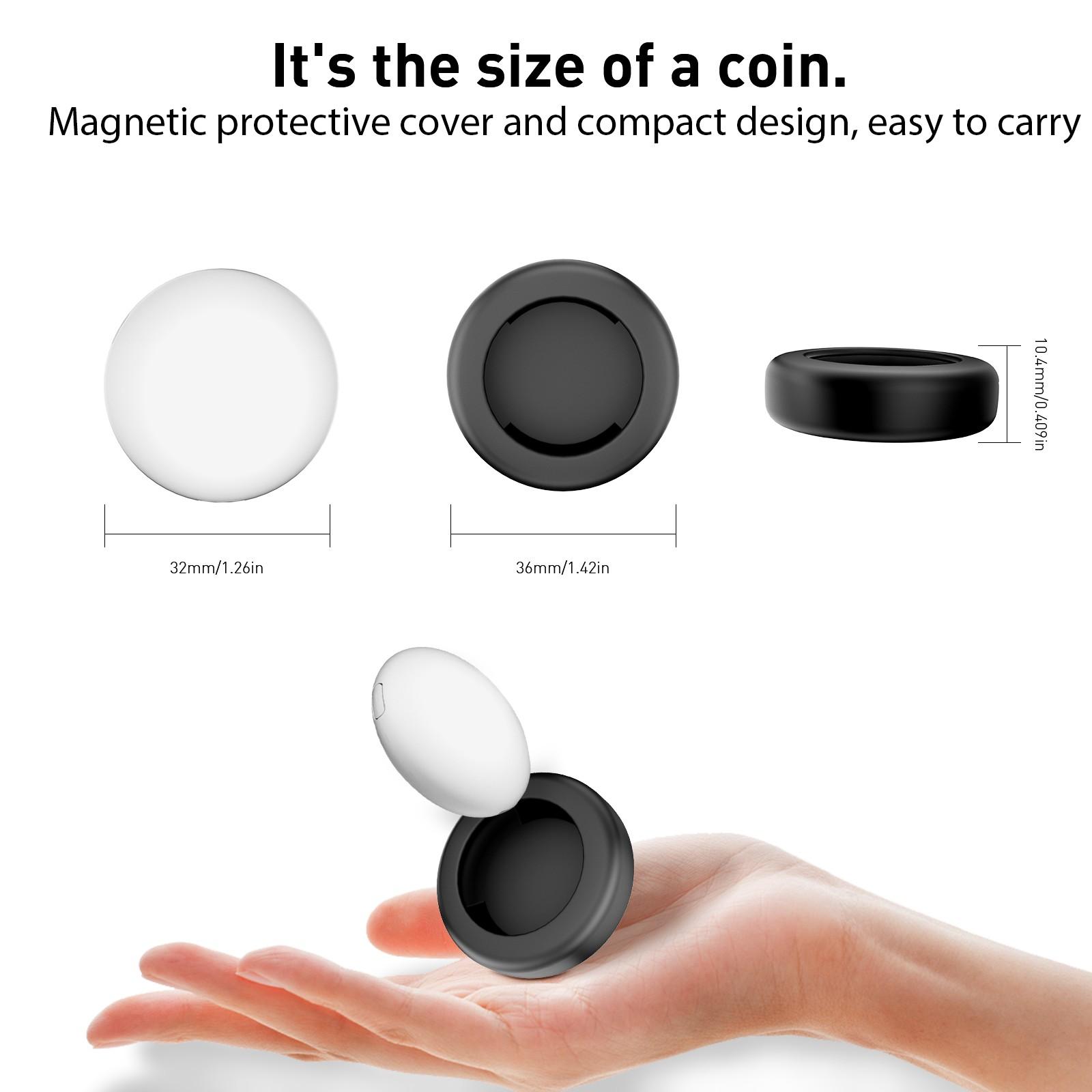 2PCS Flat Vehicle Locator with Magnetic Case, No Monthly Fee, Global Use, iOS System Only, Suitable for Cars, Bikes, Motorcycles, Pets, Luggage