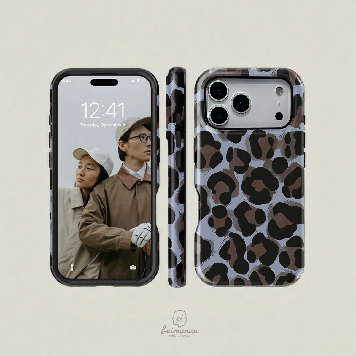 Grid Pattern Phone Case, Printed Shockproof Dual-Function Protective Cover, Mobile Accessories for iPhone X 11 12 13 14 15 16 17 Pro Max Galaxy S25 24 23 Ultra Protector Casing Cellphone Smartphone