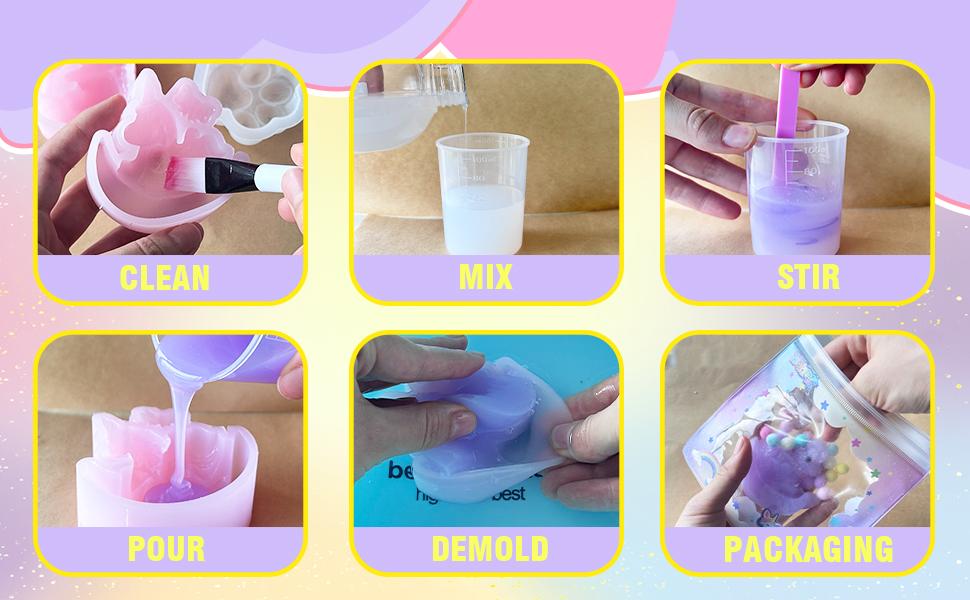 BEIREG Taba Squishy Making Kit - DIY Unicorn & Sweet Theme with 6 Bakery Molds & 18OZ AB Silicone for Kids, Safe Non-Toxic Materials, Stress Relief, Craft Gift for Girls, Party Favors, Easter Toys BEIREG Taba Squishy Making Kit - DIY Unicorn & Sweet Theme with 6 Bakery Molds & 18OZ AB Silicone for Kids, Safe Non-Toxic Materials, Stress Relief, Craft Gift for Girls, Party Favors, Easter Toys
