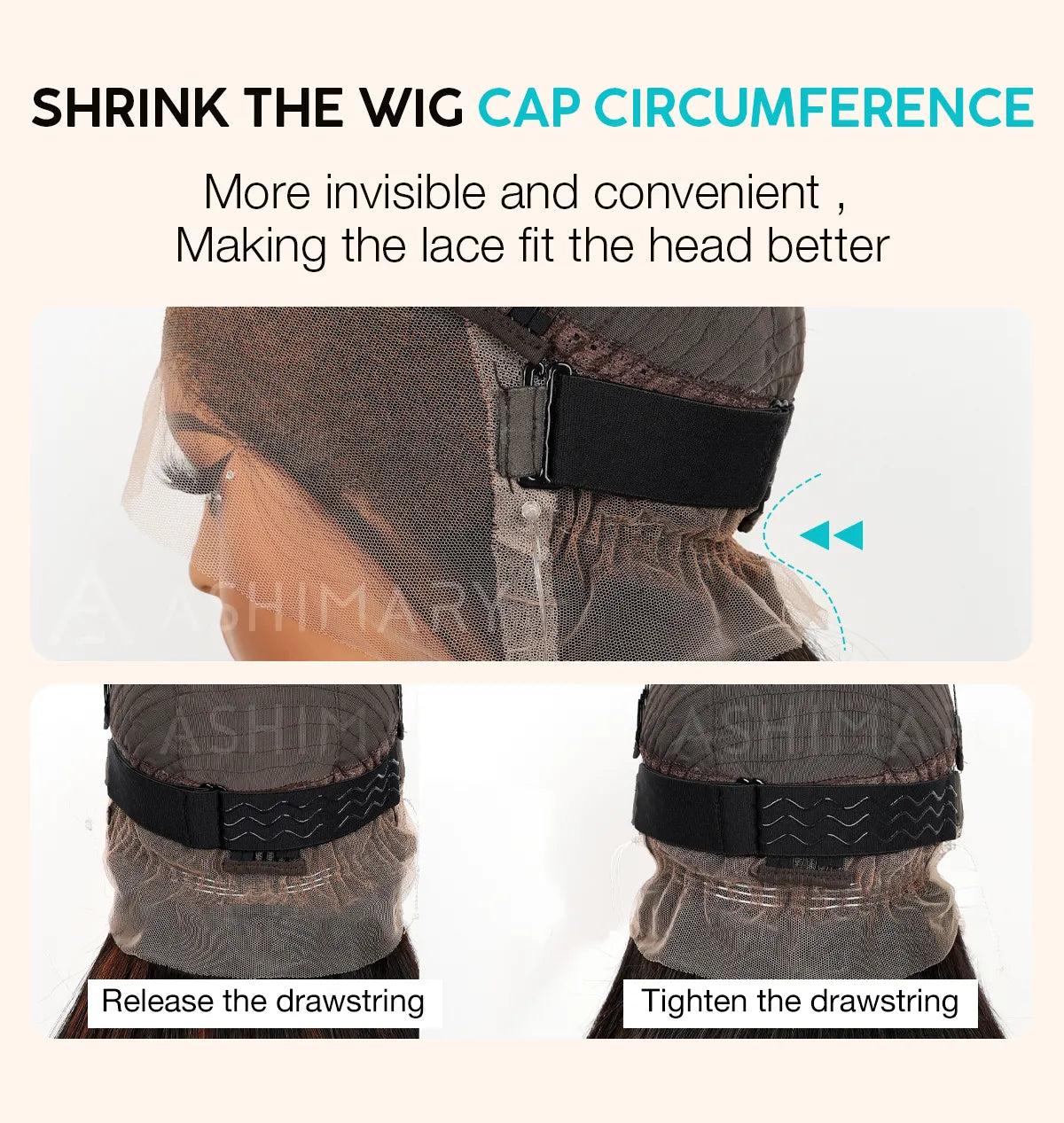 Ashimary 360 Invisi Strap Deep Wave Dark Highlight Pre Everthing 360 Lace Frontal Glueless Install Wig 180% Density