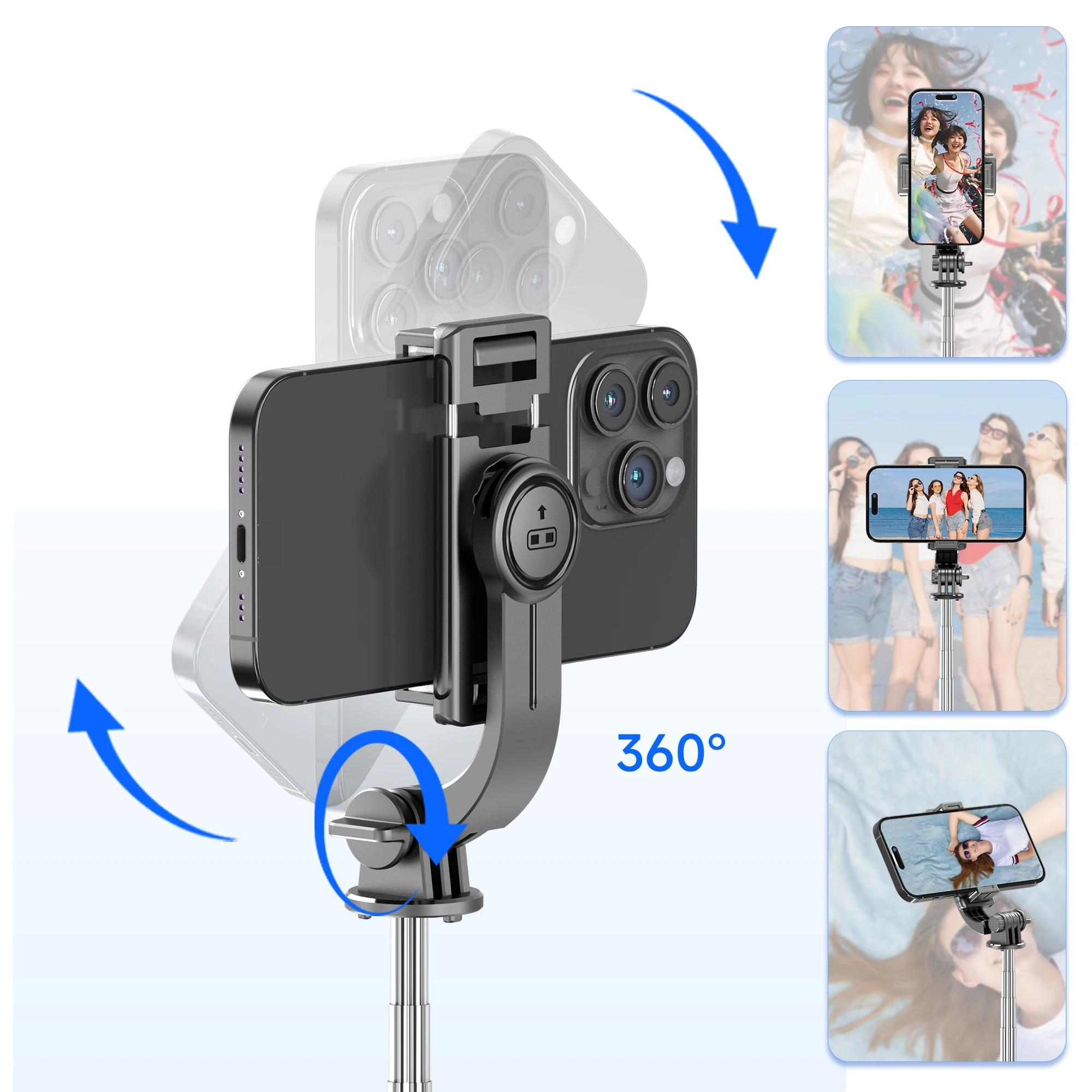 F01 Wireless Bluetooth Remote Tripod Selfie Stick Handheld Adjustable Stabilizer Tripod Phone Stand for iPhone Android