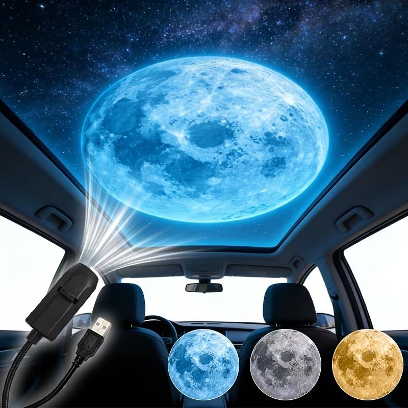 3 Interchangeable Pattern LED Planet Projector Lights, Portable LED Planet Moon Projector Light, USB LED Projector Light (360° Rotatable), Suitable for Bedroom, Living Room, Car Ceiling LED Night Light - Creative Decoration And Gifts