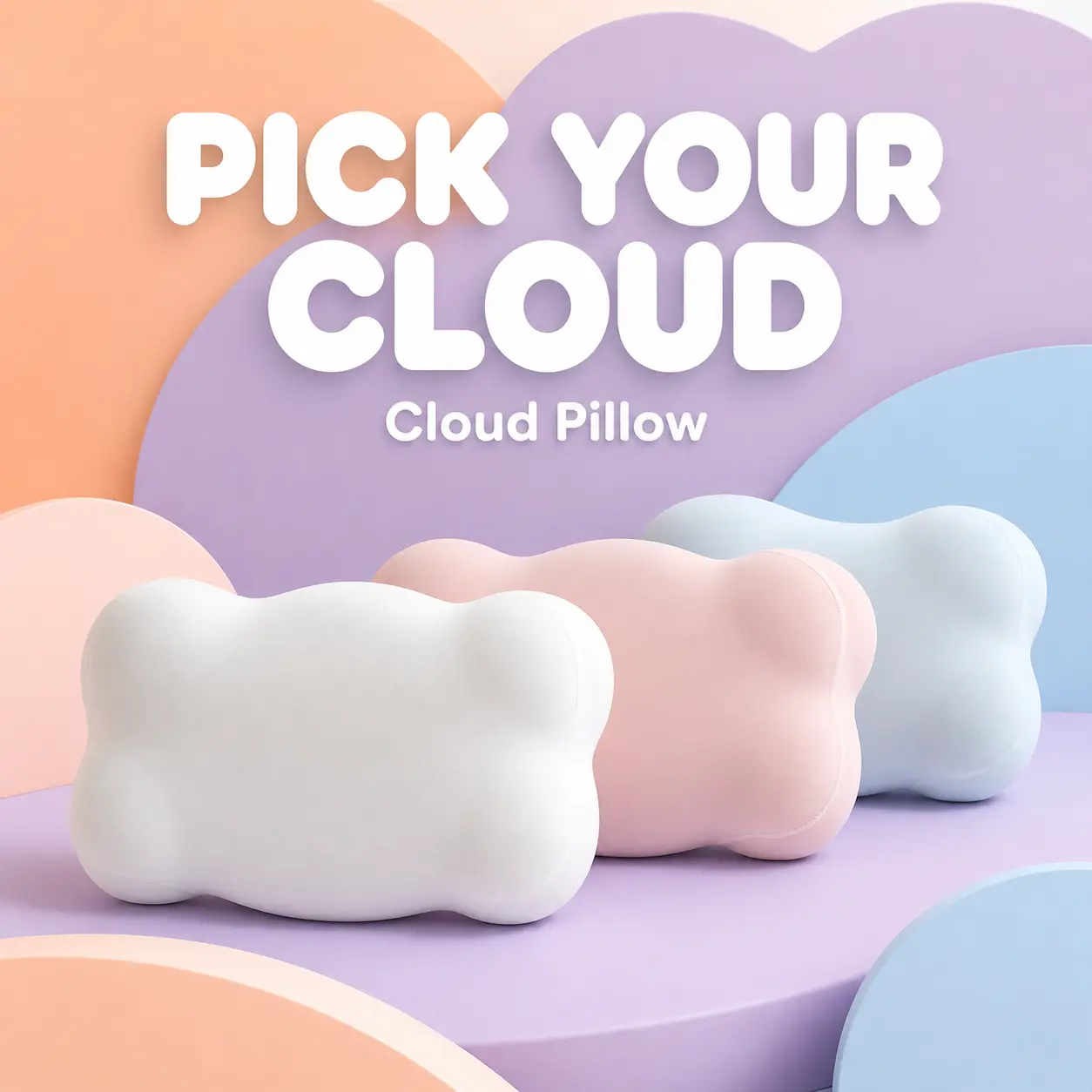 Cool-Touch Cloud Cooling Pillow - High-Resilience Memory Foam, Ergonomic Cervical Neck Support for Side, Back Sleepers, Comfortable Adult Gift