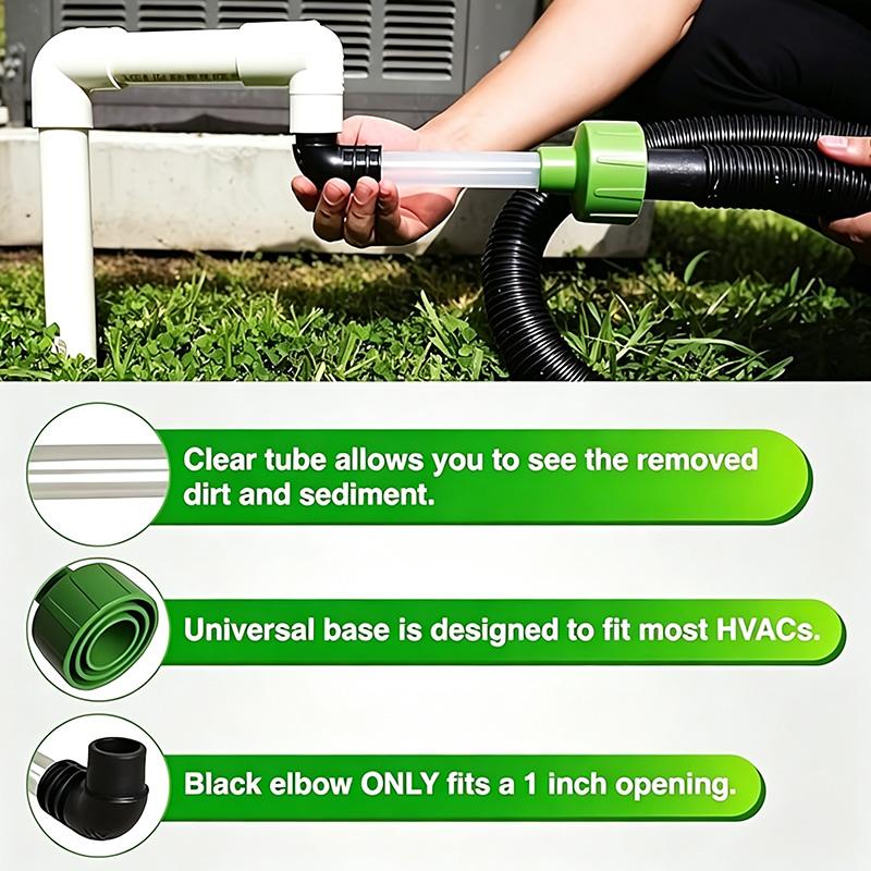 AC Drain Line Cleaner Adapter Evacuates & Unclog AC Drain Line - HVAC to PVC AC Drain Line Cleaner Tool - Universal Fit AC Drain Line Unclogger - AC Drain Line Cleaning Tool - Clear Visibility AC Drain Line Cleaner Adapter Evacuates & Unclog AC Drain Line - HVAC to PVC AC Drain Line Cleaner Tool - Universal Fit AC Drain Line Unclogger - AC Drain Line Cleaning Tool - Clear Visibility