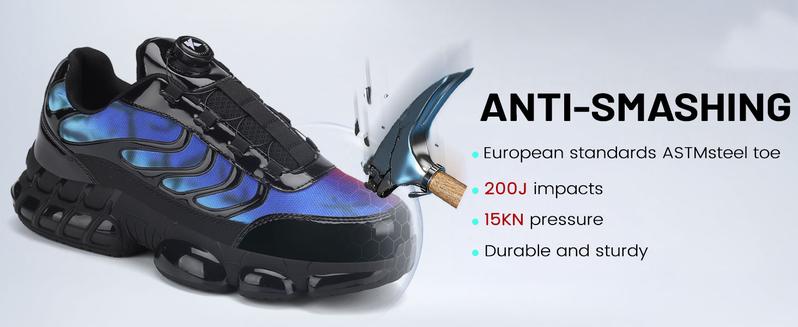 Steel Toe Shoes for Men Women Indestructible Work Shoes Lightweight Steel Toe Sneakers Women Safety Shoes Puncture Proof Composite Toe Shoes