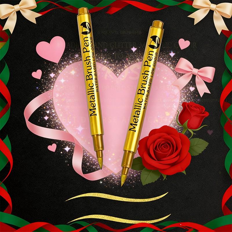 2 Pack & Silver Color Markers Set, Metal Sign Pen, Art Pen, Artist Drawing Pen Ideal for Valentine's Day Cards and Holiday Decorations 2 Pack & Silver Color Markers Set, Metal Sign Pen, Art Pen, Artist Drawing Pen Ideal for Valentine's Day Cards and Holiday Decorations