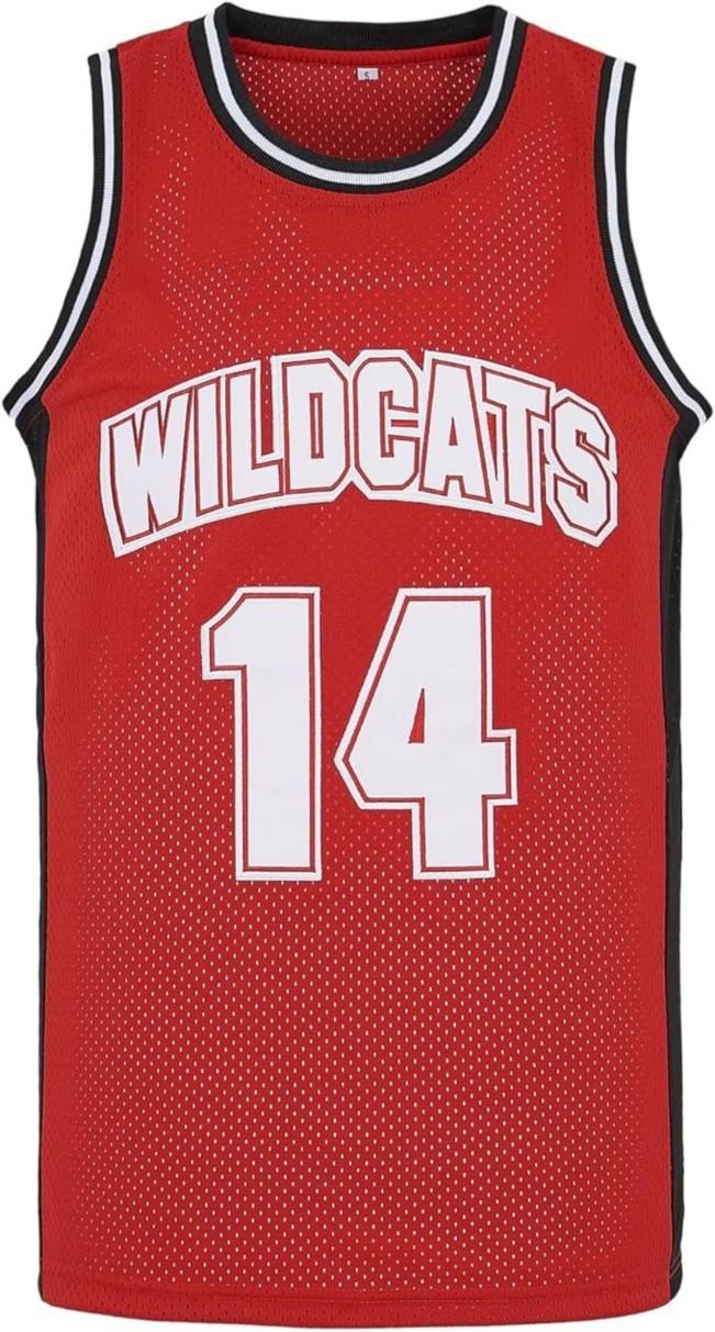 Wildcats #14 Troy Bolton High School Basketball Jersey,Stitched S-2XL,Gift for Game Day