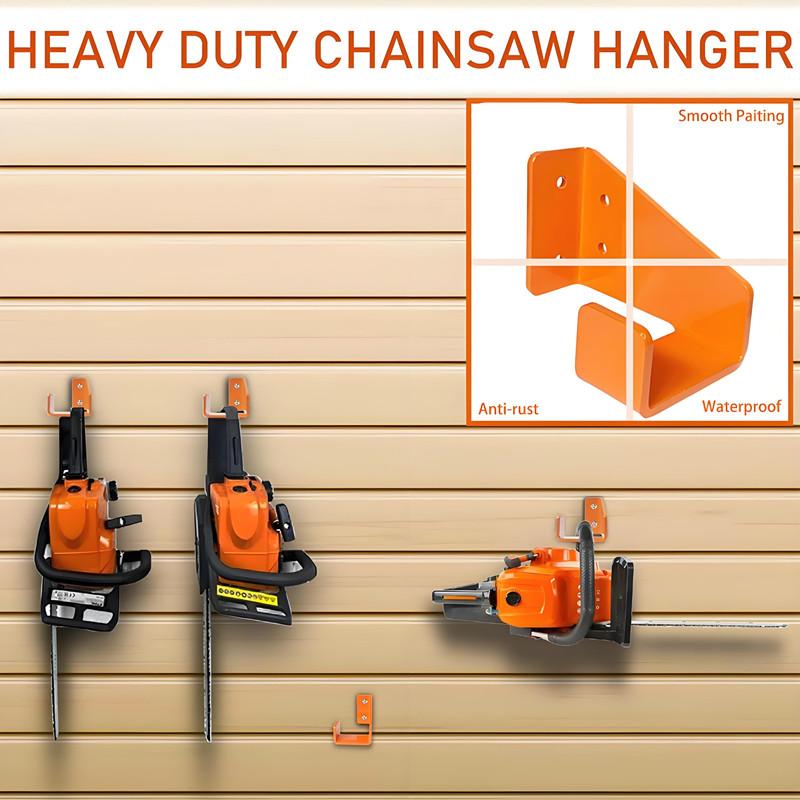 Chainsaw Stand, Wall Mount Display Rack for Garden Garage, Includes Anchors and Screw Kit, Durable Chainsaw Holder