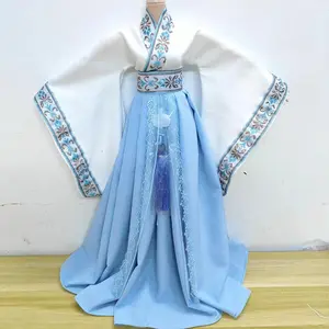 1/3 Doll's Clothes Suit for 60cm Bjd Doll Chinese Ancient Hanfu Clothing Girl Toys Dress Up Play House Doll Accessories, No Doll