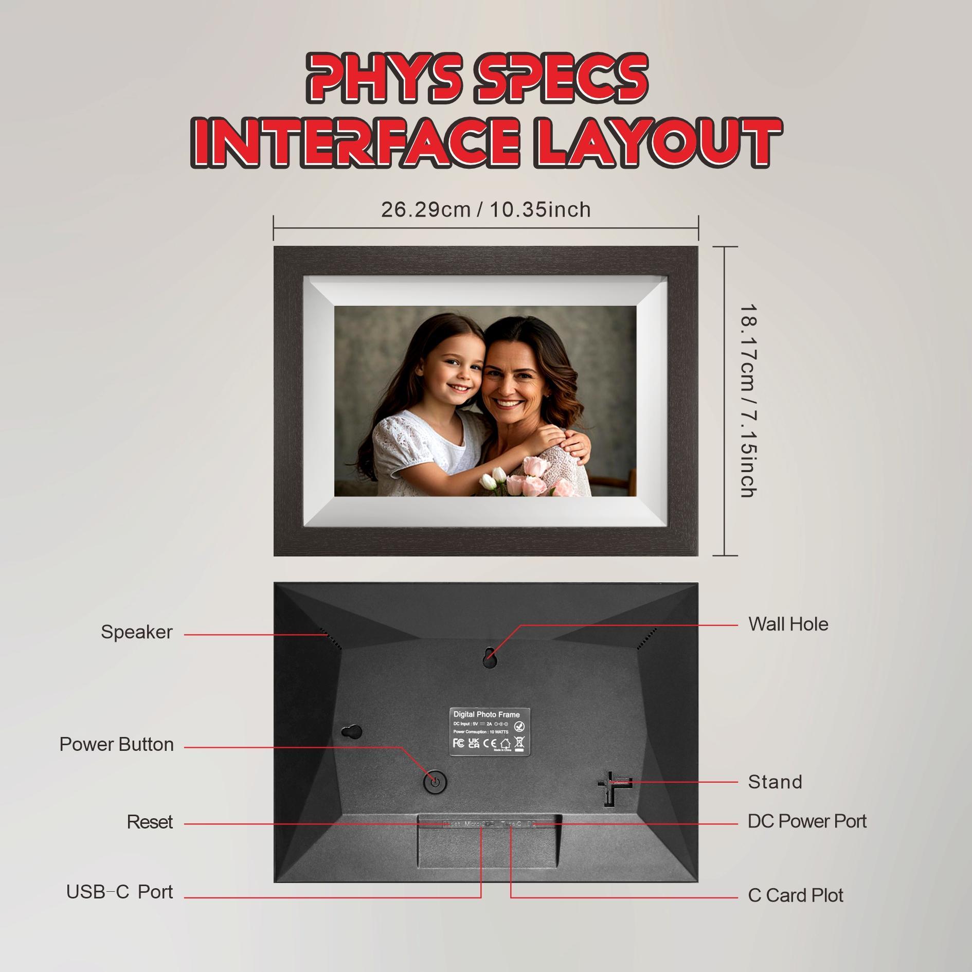 Springtok Frameo EKoio Gift box,Gift ideas,10.1 Inch WiFi Digital Picture Frame,1280 * 800IPS HD,32GB Storage,Wall Mountable,Auto-Rotate,Easy to Share Photos or Videos,Digital Photo Frame,Gift for mom,Mother's Day gift,Valentine's Day gift,Birthday gift