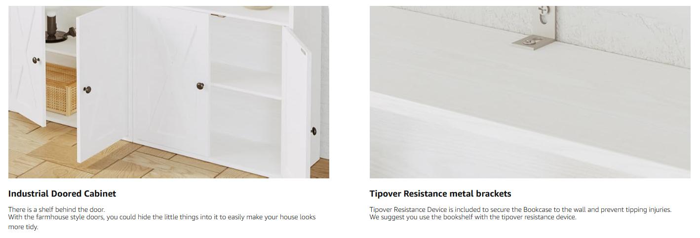 IRONCK Industrial Bookshelves and Bookcases with Doors Floor Standing 6 Shelf Display Storage Shelves 70 in Tall Bookcase for Home Office, Living Room IRONCK Industrial Bookshelves and Bookcases with Doors Floor Standing 6 Shelf Display Storage Shelves 70 in Tall Bookcase for Home Office, Living Room