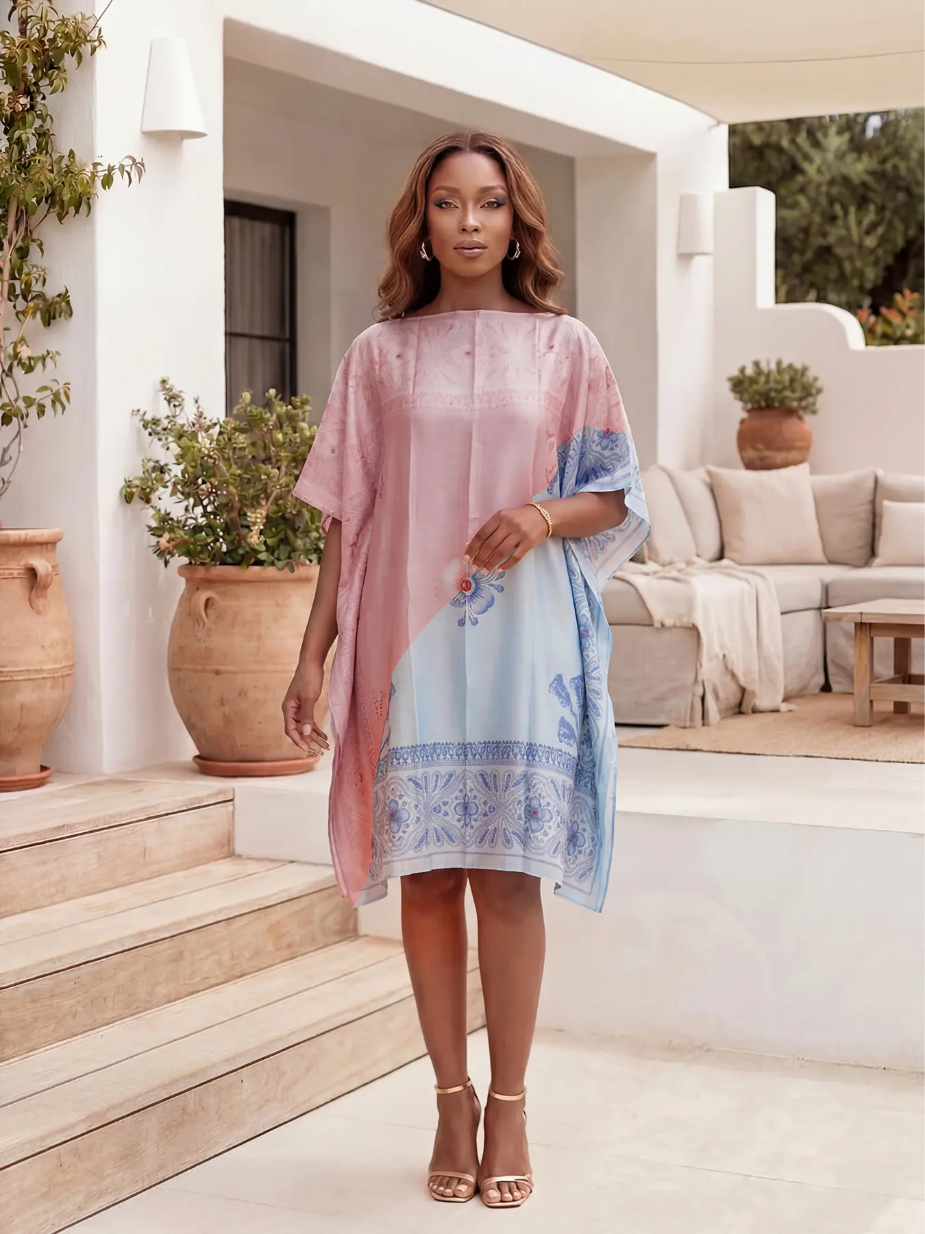 Blue and pink