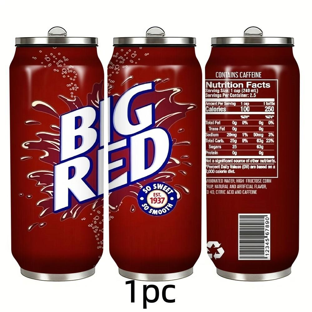 1pc 17oz Stainless Steel Insulated Coffee Cup, Dual-Layer Vacuum Insulation, Leak-Proof Lid & Straw, Ideal for Outdoor Activities