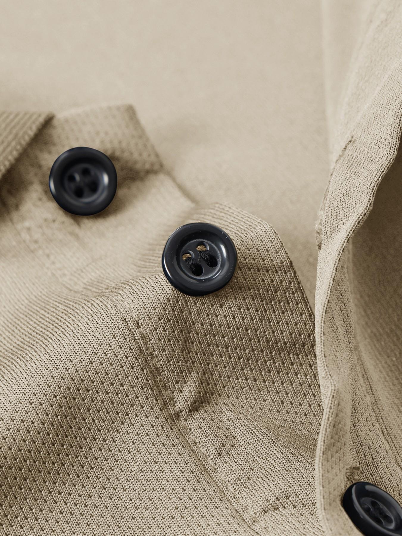 Men's Polo Shirt, Solid Color Design, Business Casual Half Button Collar, Perfect Holiday Gift for Boyfriend, Slim Fit