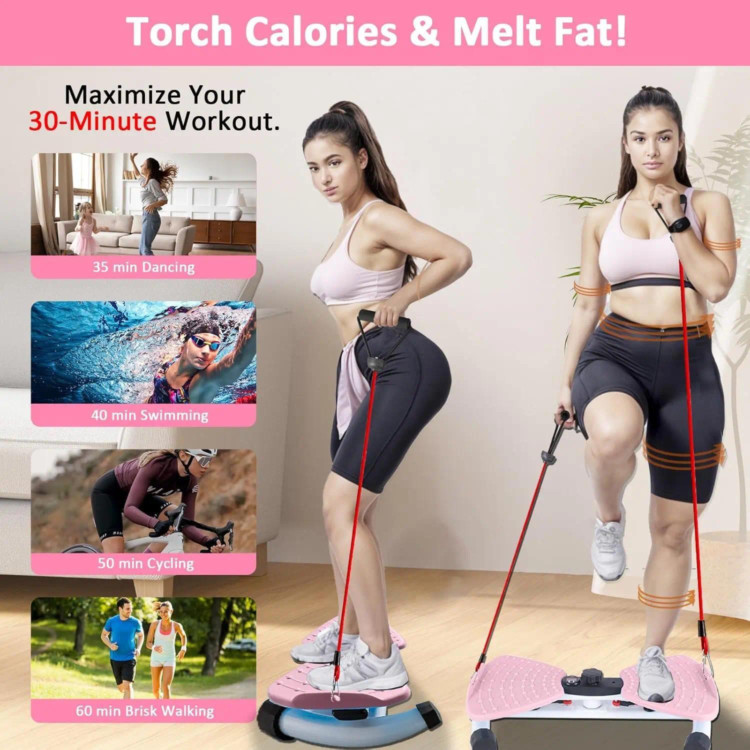 Core Training Waist Twist Board Slimming Twister with 265 Lbs Capacity Adjustable Noiseless Twisting Machine Home Fitness Gear for Women Men 9999 Blue Effective Workout