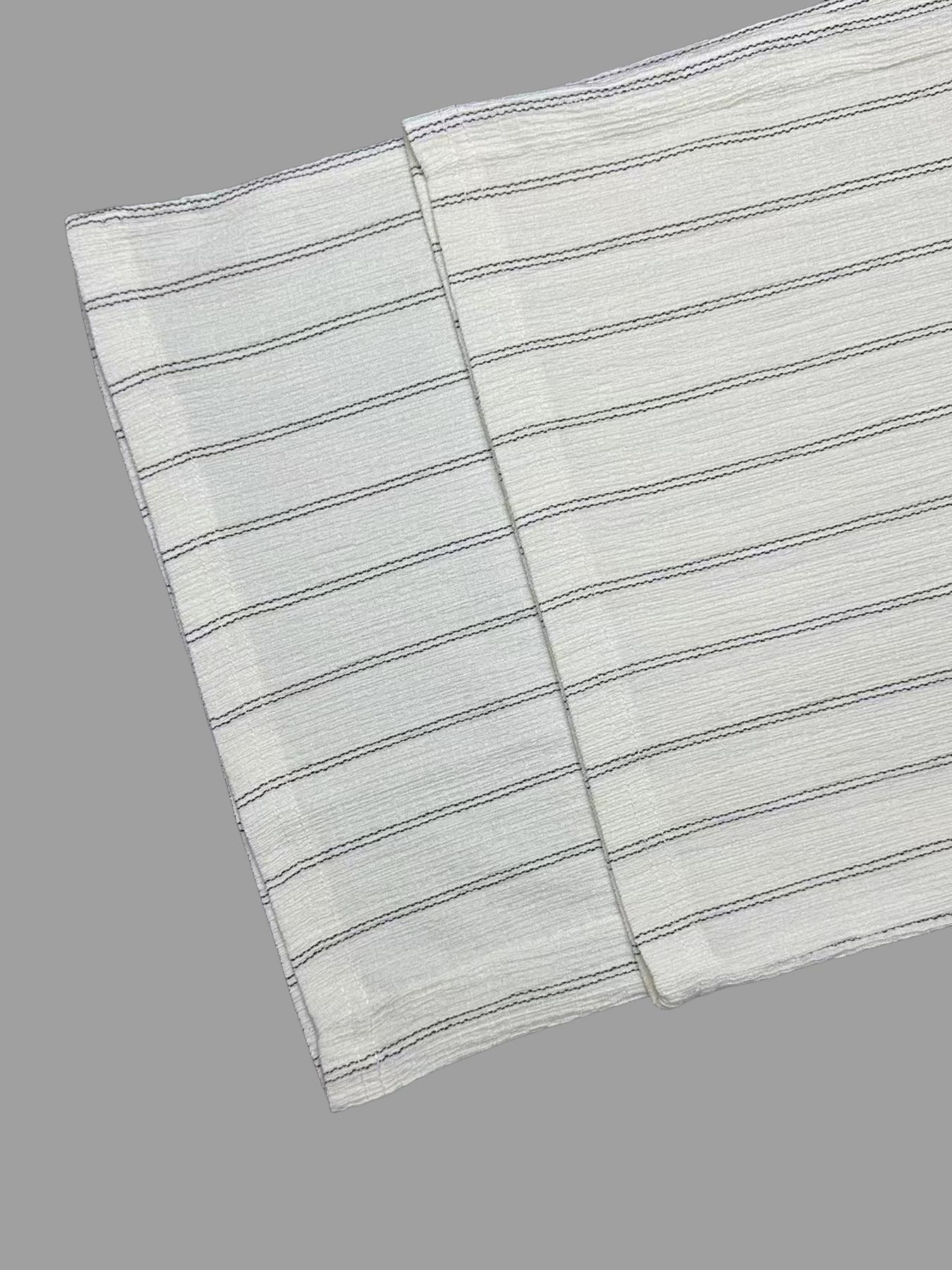 Women's Striped Waist-Tie Straight-Leg Loose Streetwear Pants, Casual Style, Moderate Fabric Thickness, All-Season Wear