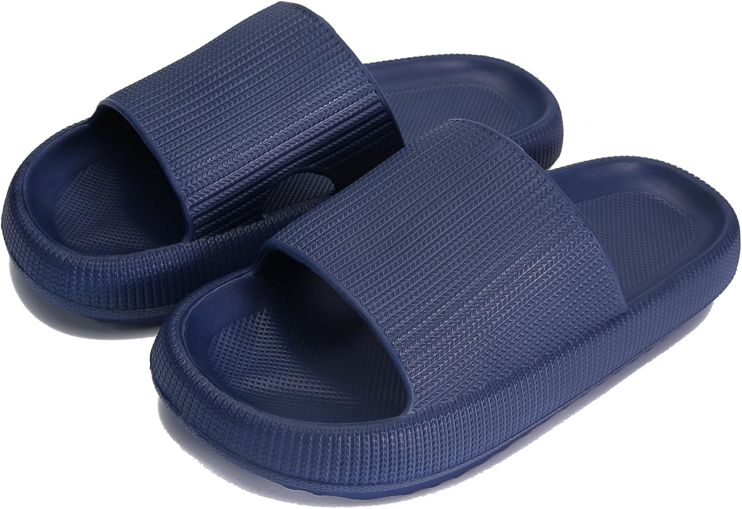 Women and Men, Pillow House Slippers Shower Shoes Indoor Slides Bathroom Sandals, Ultimate Comfort, Lightweight, Thick Sole, Non-Slip, Easy to Clean