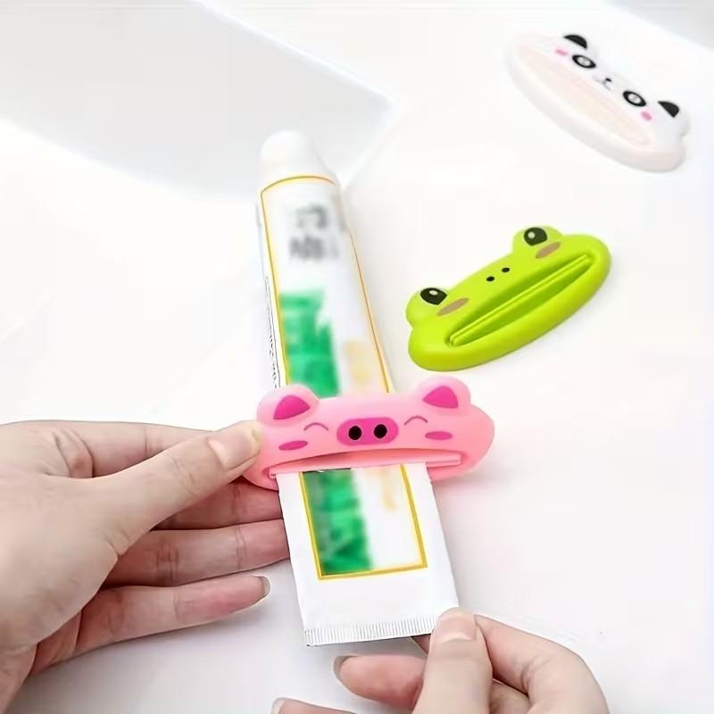 Cute Cartoon Animal Toothpaste Squeezer for Kids, Fun Plastic Bathroom Accessory for Easy Use, Perfect Toothpaste Holder for Mess-Free Experience