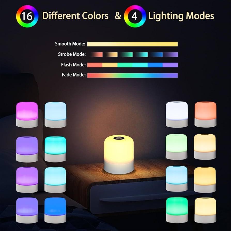 USB Rechargeable LED Night Light, 1 Count Portable Touch Control Night Light, Decorative Light for Home Bedroom Living Room, Nightlight For Bedroom