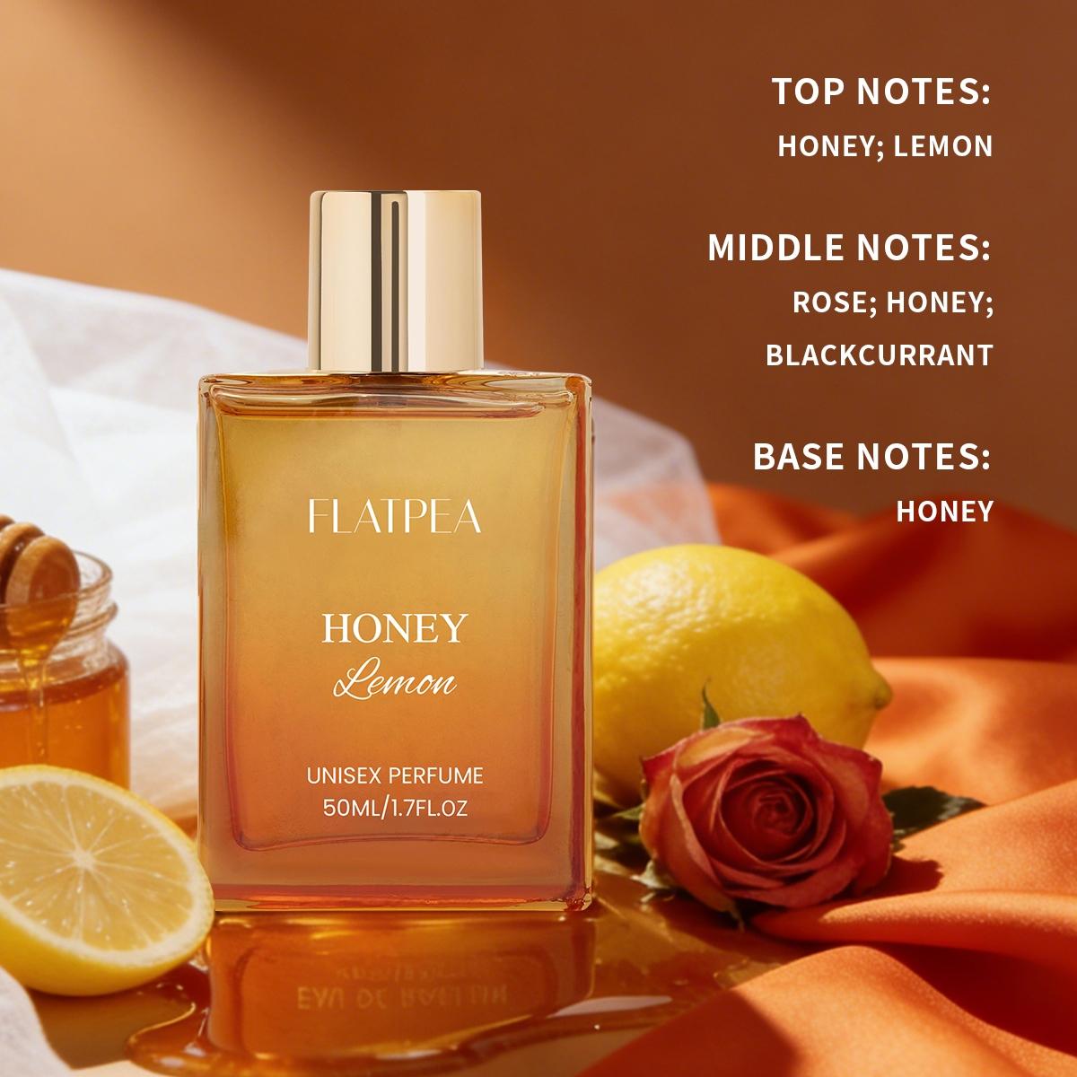 50ML Honey Lemon Perfume, Rich Layered Unisex Scent for Men & Women, Fresh Lemon with Rose, Long Lasting Fragrance for Daily Use