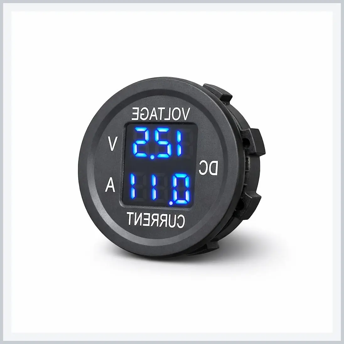2-in-1 Digital Voltmeter Ammeter 12V DC LED Display – Voltage & Current Gauge for Car, Truck, Boat, RV, Marine (Blue)Gift