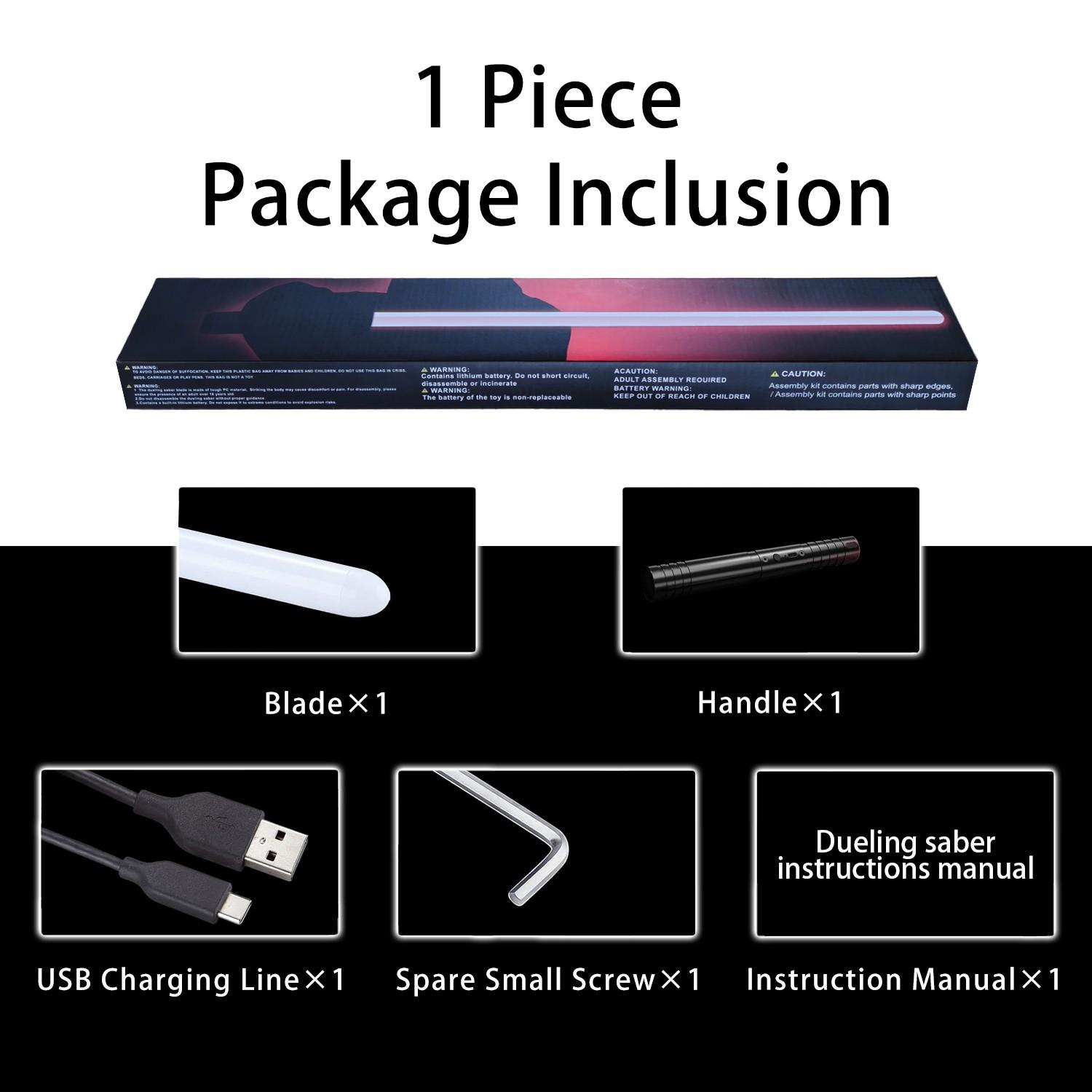 2-in-1 Double Bladed Laser Sword with Metal Hilt, RGB Colors & Sound Mode, Force FX Dueling Sword, Rechargeable Glow Sword for Cosplay, Glow in The Dark Party, Birthday & Holiday Gift for Him, lightsaber