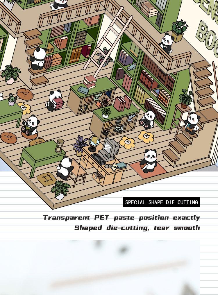 3D DIY Miniature Sticker Kit: 4 Enchanting Scenes (Pink Cottage, Penguin Ice Cream & More) + Free Tweezers | ASMR Crafting, Phone Case Decor, Creative Adult Home Gift