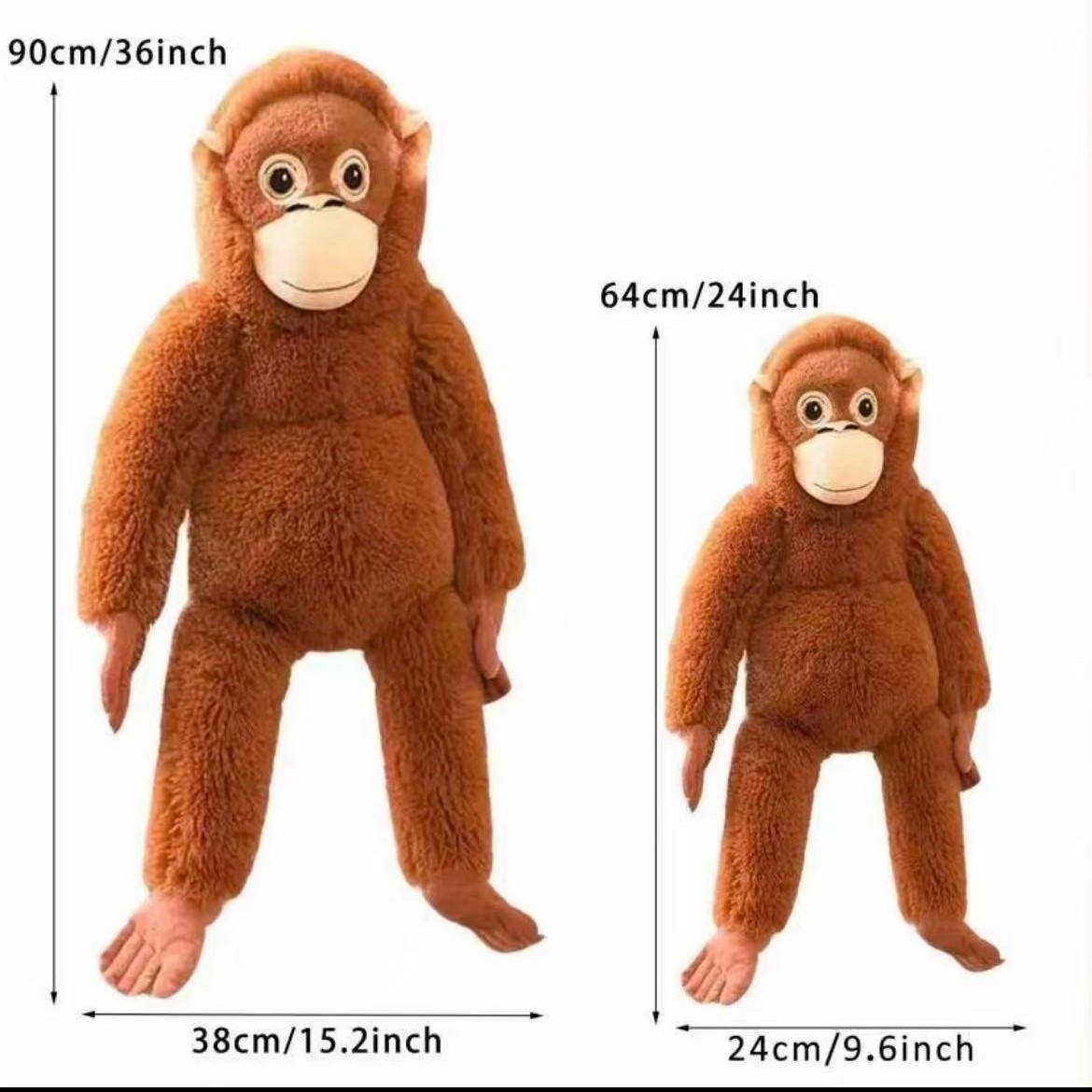 Ikea Djungelskog Orangutan Plush Toy, Long Arm Gorilla Stuffed Animal Pillow, Cute Baby Doll, Kids Gift for Birthday Christmas