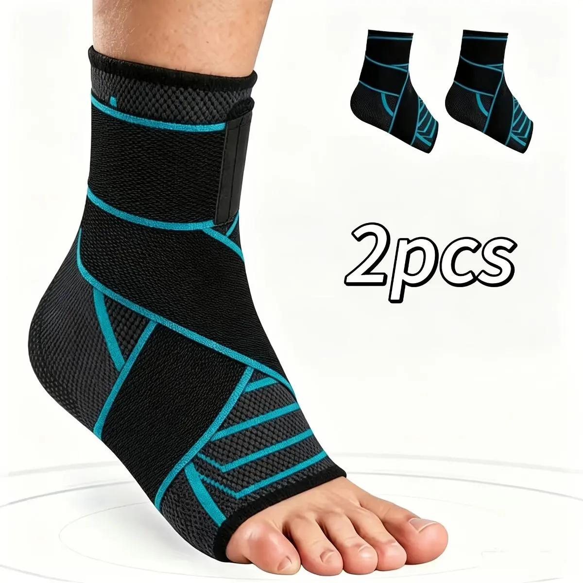 2-Pack Unisex Ankle Protector, Lightweight Ankle Sheath with Straps, Breathable Elastic, Comfortable Fit