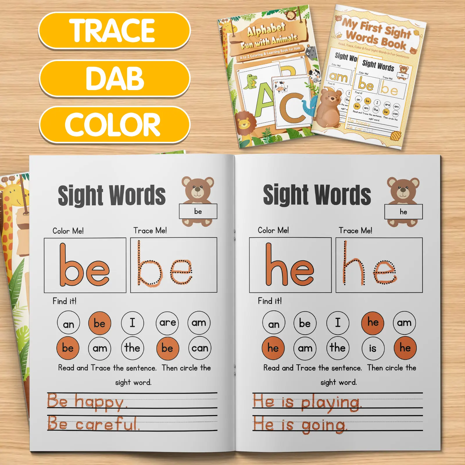 Kids' ABC Alphabet Activity Workbook, Fun Letter Tracing and Handwriting Practice, Uppercase and Lowercase Letters, Early Literacy, Fine Motor Skills, Preschool Teaching Resource for Home or Classroom