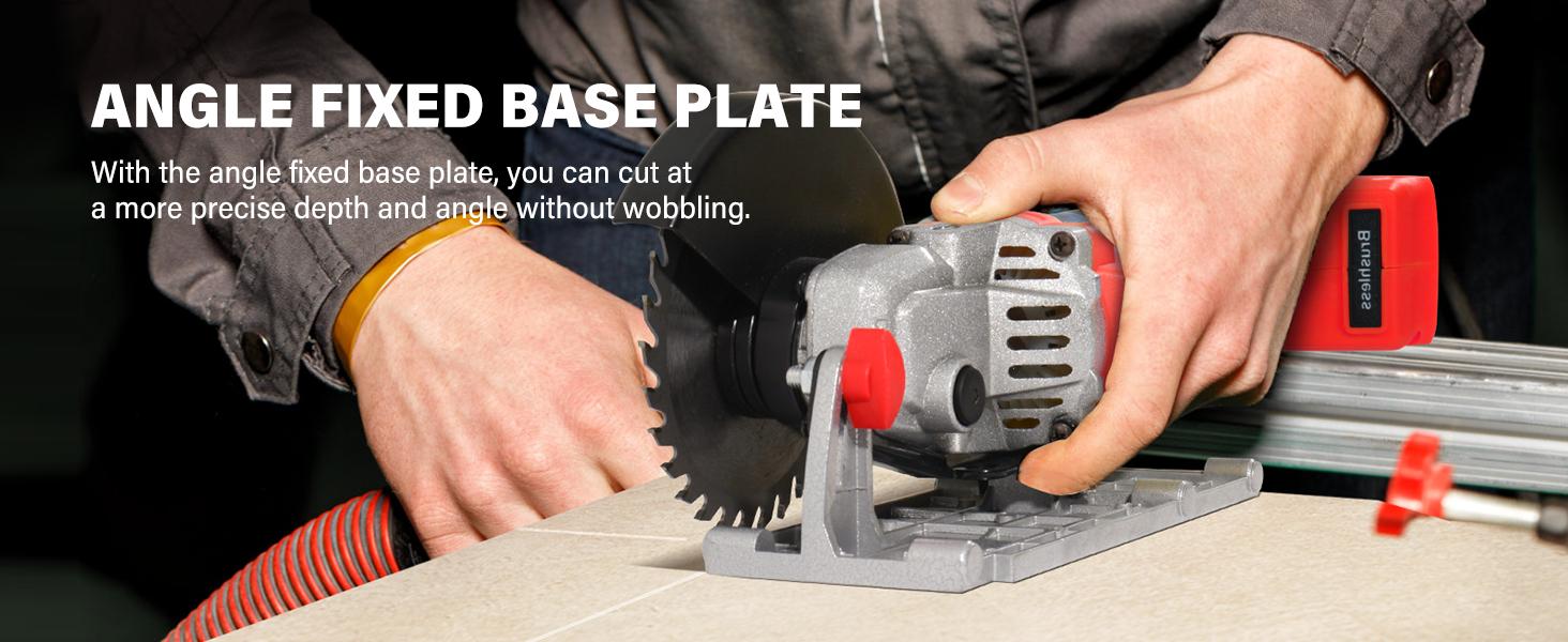 FathersDayGift OUBA 20V Cordless Angle Grinder – Compatible with Dewalt Battery, 4.0Ah, 6-Speed, LED Display, 4-1/2" Wheel, Grinder Stand, Red