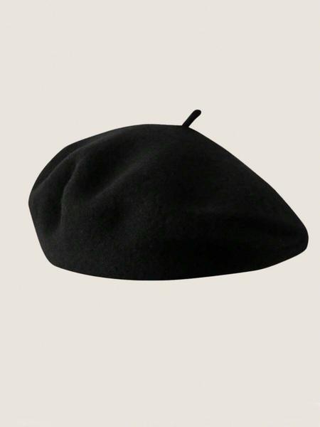 Mod Women's Casual Wool Beret Hat, Fitted Hat, Simple Elegant Fashion Accessory, Perfect for Vacation & School, Trendy Fall Winter Wear
