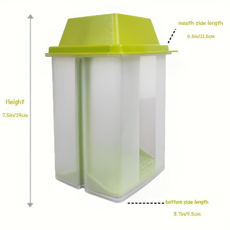 2pcs Plastic Jalapeno & Pickle Storage Containers | Leakproof, Dishwasher Safe, Rectangular Condiment Holders with Easy-Open Flip-Top Lids for Kitchen Organization | Fliptop Lid Design