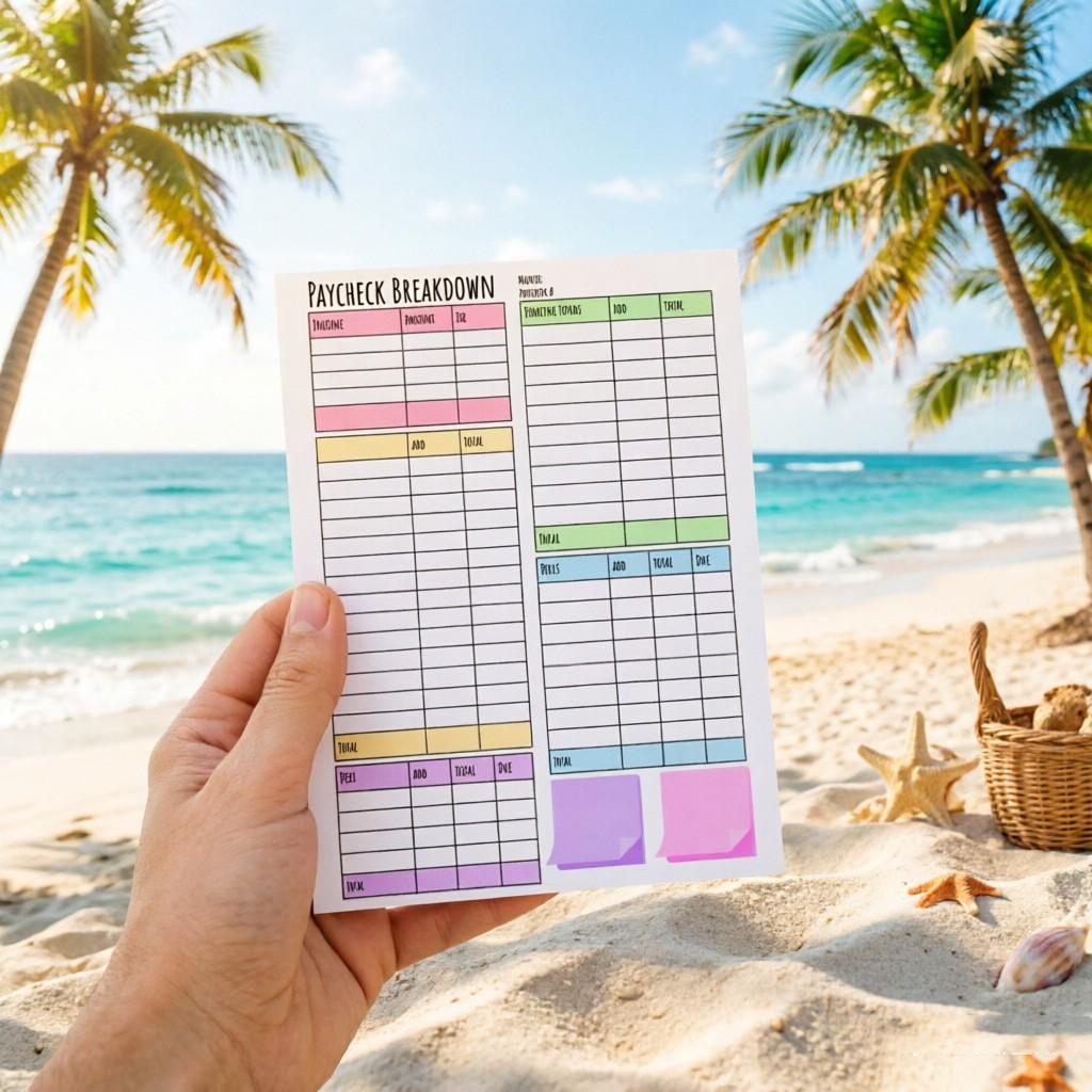 10 Sheets Salary Allocation Detail Sheet, Colorful Budget Management Tool, Monthly Income-Expense Tracker, Debt Record, Financial Planning Chart