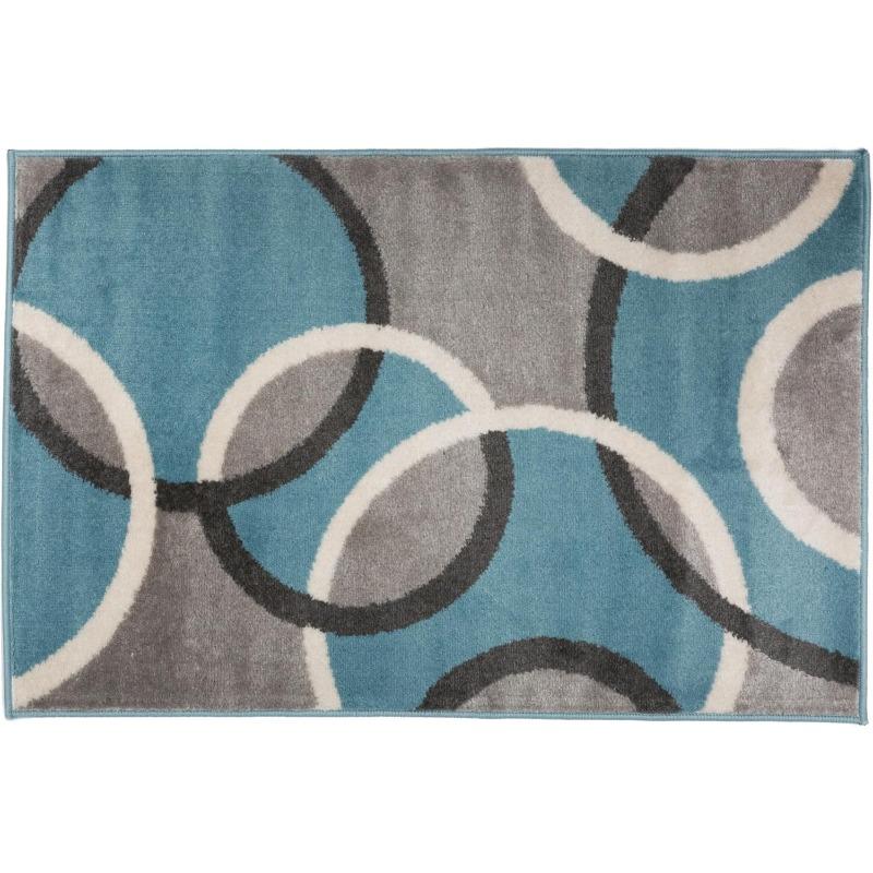 Modern Abstract Interlocking CircleGeometric Flannel Area Rug Yellow Grey Black WhiteContemporary Print Soft Mat for Living Room, Non-Slip MinimalistHomeDecor#AbstractInterlockingCircleRug #GeometricContemporaryMat #MinimalistHomeDecor  #NonSlipFlannelRug