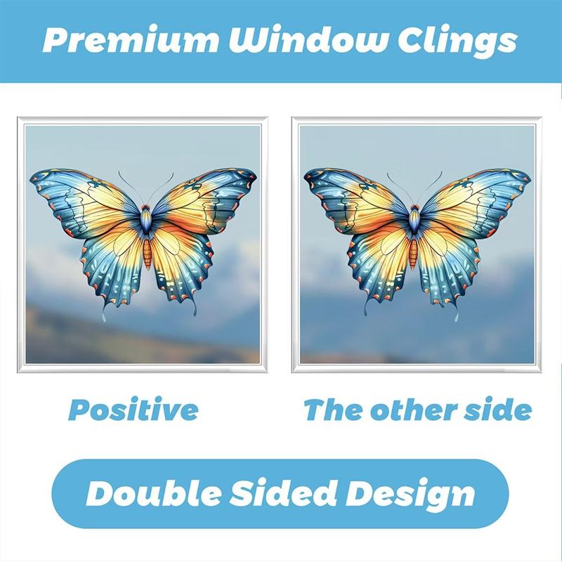 Spring Pigeon Window Stickers Set, 9 Sheets / 80 Pieces, Cute Bird Decorations for Windows, Festive Home Decoration Accessories