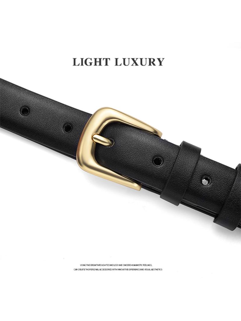 Women's Metal Buckle Waist Belt, Fashionable Durable Design, Perfect Casual Accessory for Daily Use, All Seasons Wear, Durable Belts