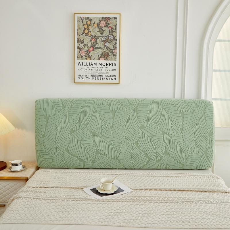 1pc Modern Minimalist Large Leaf Pattern Headboard Cover, All-Around Dustproof & Stain-Resistant, Soft Washable Universal Headboard Protector