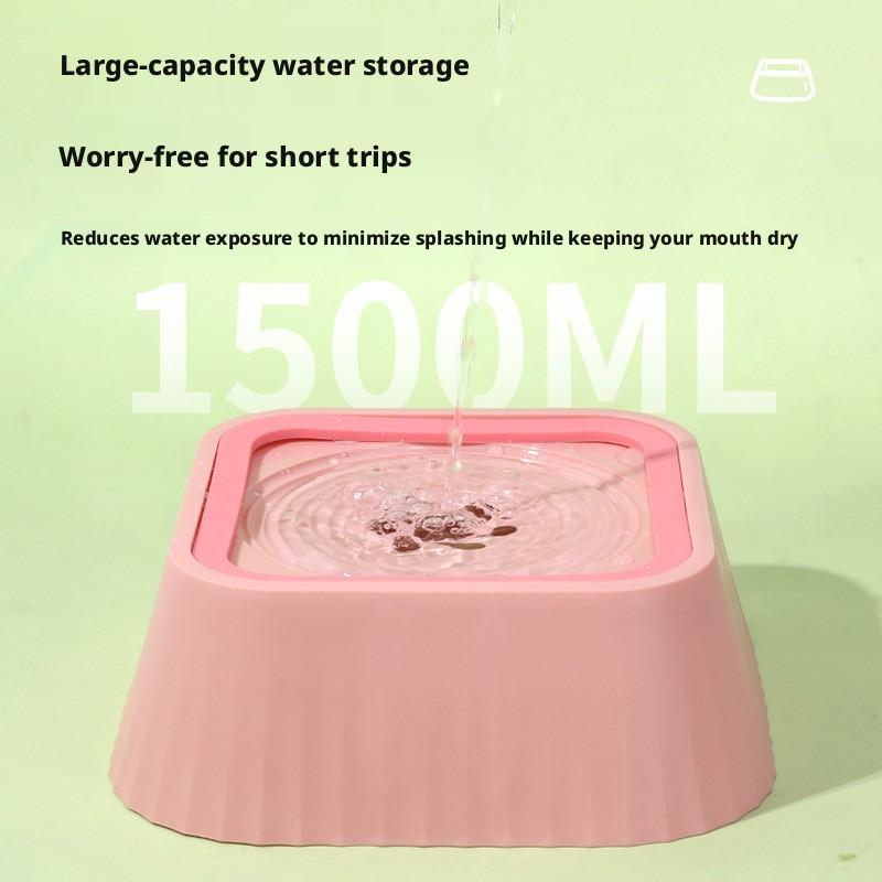 Pet Water Bowl Slow-Sip No Spill No Bloating slobber stopper water bowl Large Capacity pet  supplies messy drinker smart