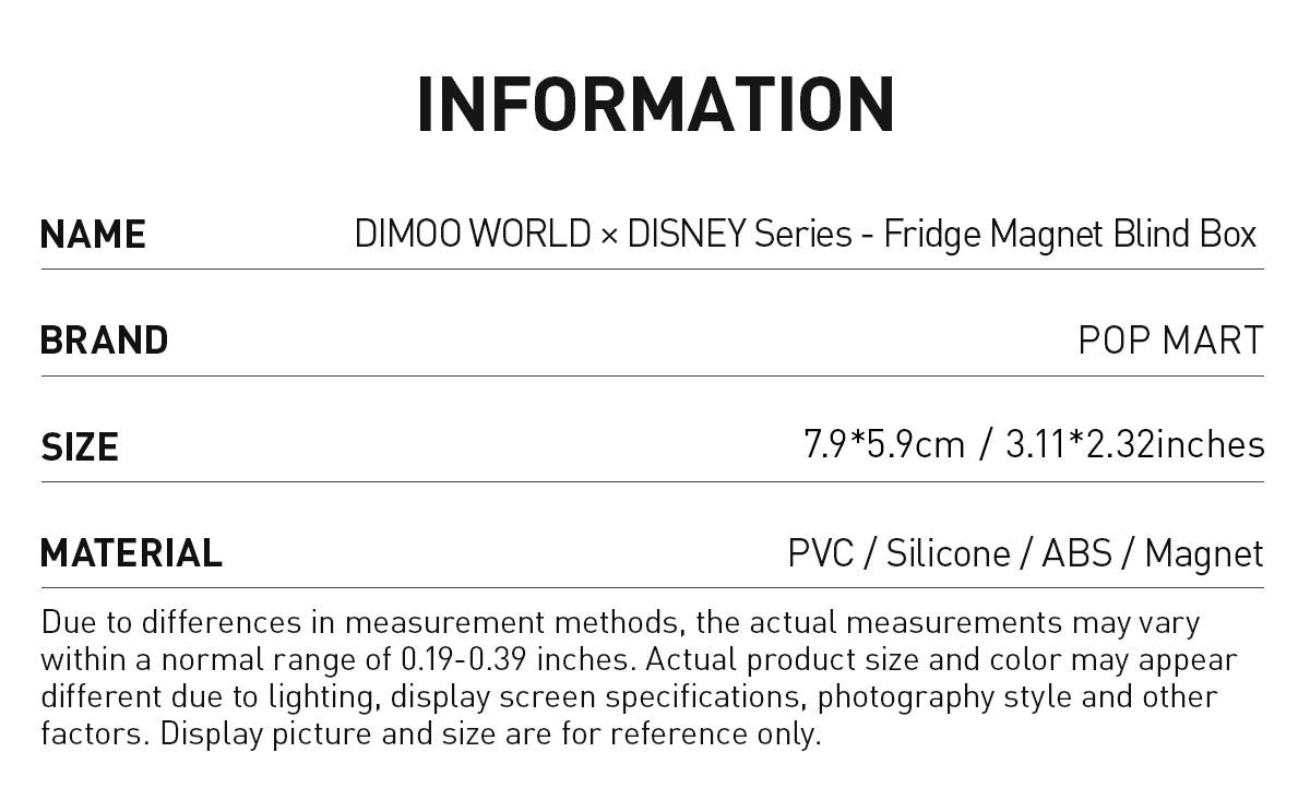 POP MART DIMOO WORLD × DISNEY Series-Fridge Magnet Blind Box