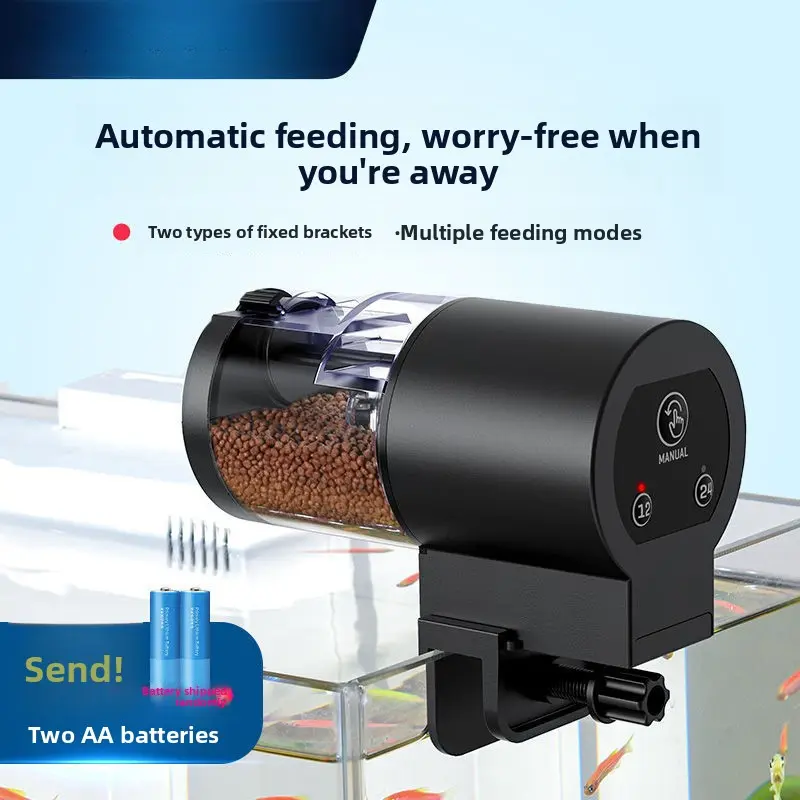 Fish tank feeder, smart timed feeder, ornamental fish and turtle food, automatic fish food dispenser for aquariums