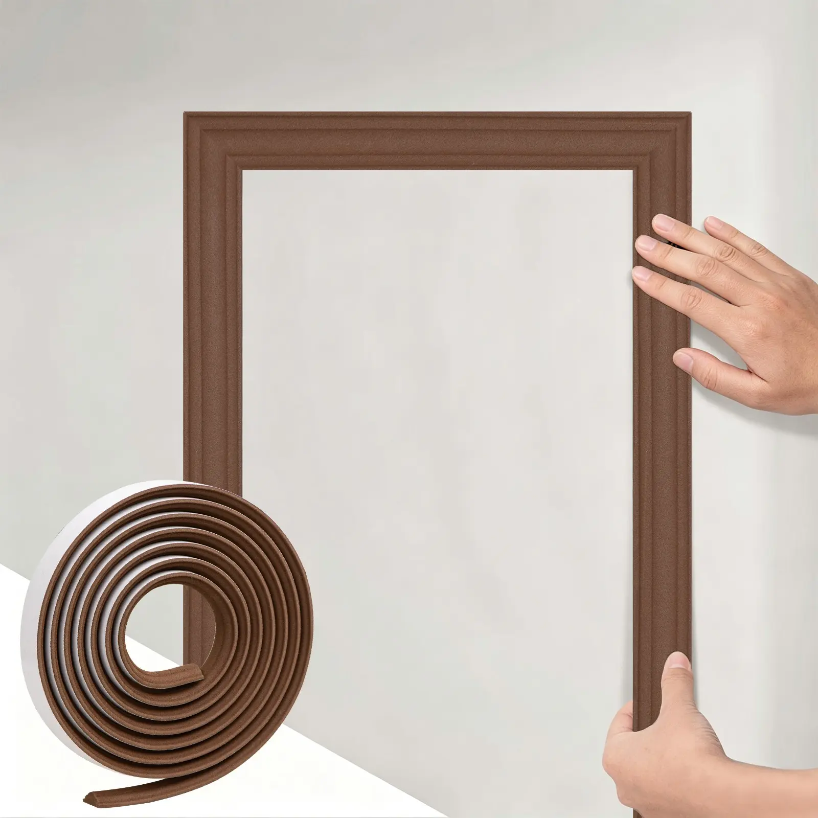 3 Meter Self-adhesive Wall Panel Decorative Line Waterproof Wall Panel Strip Peel and Stick EVA Molding Trim for Home Decor Edge French Trim Edge Band Wall Waist Line for Office Areas, Living Rooms, Bedrooms, Bathrooms