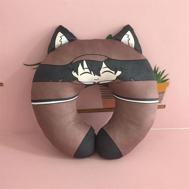 Bungou Stray Dogs Edogawa Rampo Cosplay Travel Neck Pillow Fyodor Dostoyevsky U-Shaped Plush Cushion Toy