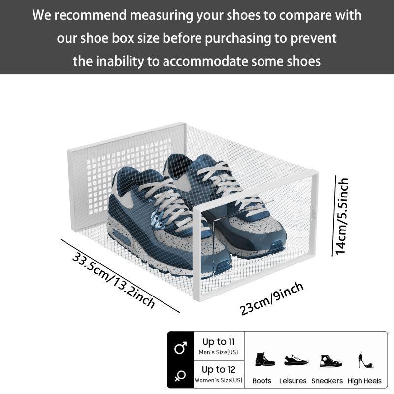 2026 New Space-Saving Shoe Box Set, Transparent Stackable Plastic Boxes, Boots Storage, Large Capacity Dustproof Foldable