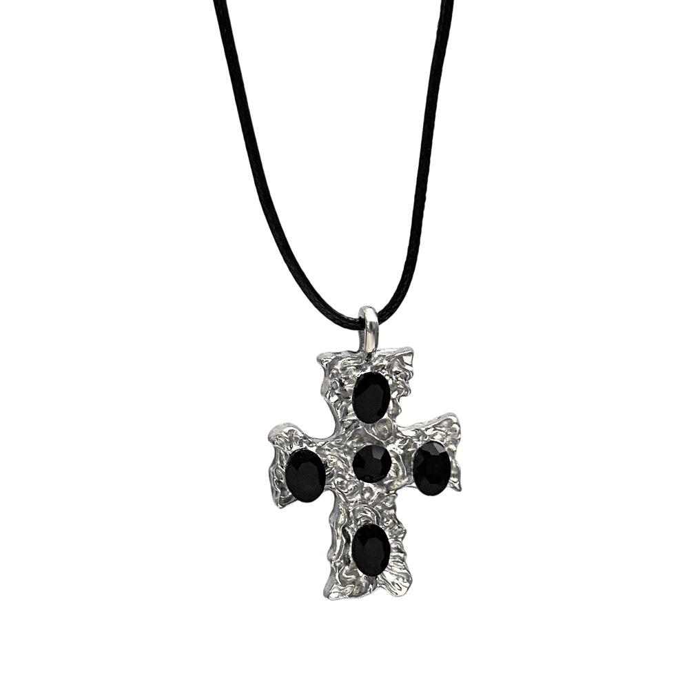 Punk Cross Multi-Layer Stackable Necklace| Alloy Pendant for Men & Women