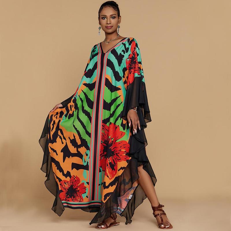 Bsubseach Caftan Cover Ups for Swimwear Women Plus Size Kaftan Bathing Suit Cover Up Dress Resort Wear