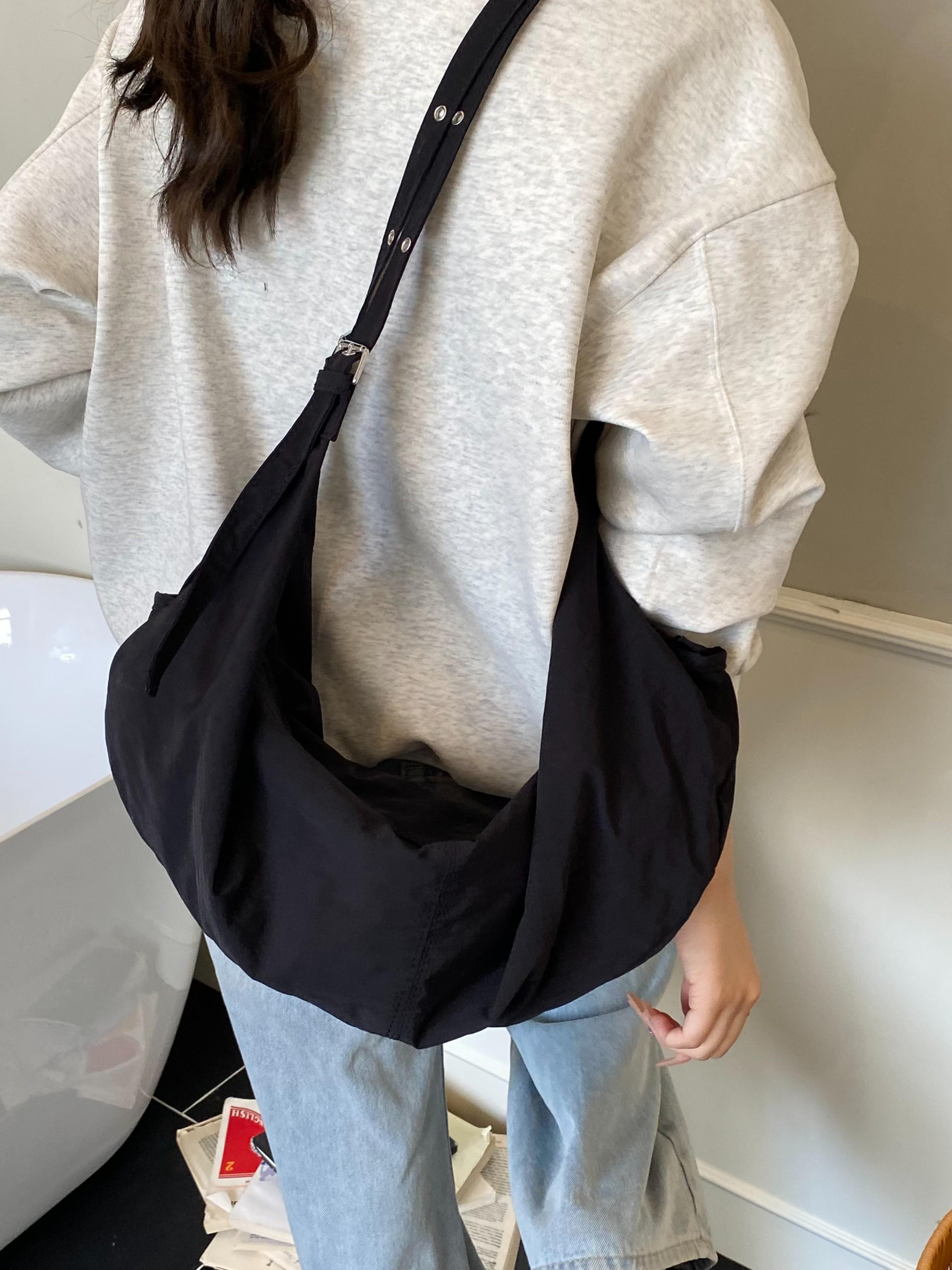 Women's Nylon Hobo Bag, Waterproof Large Capacity Shoulder Bag, Casual Lightweight Design, Ideal for Shopping and Daily Use