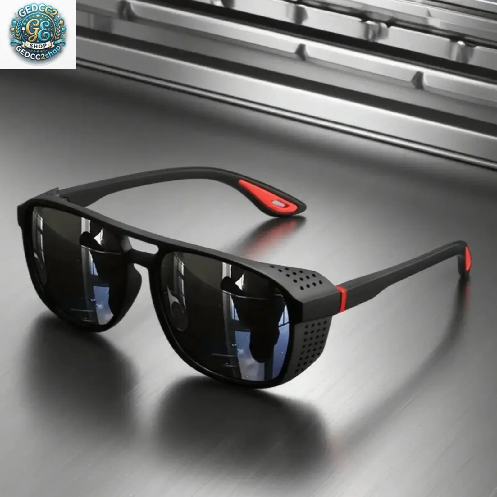 Men's Wraparound Cycling Sunglasses, Polarized Sports Glasses with Lightweight Frame and UV400 Protection, Windproof Eyewear for Running, Cycling & Outdoor Activities