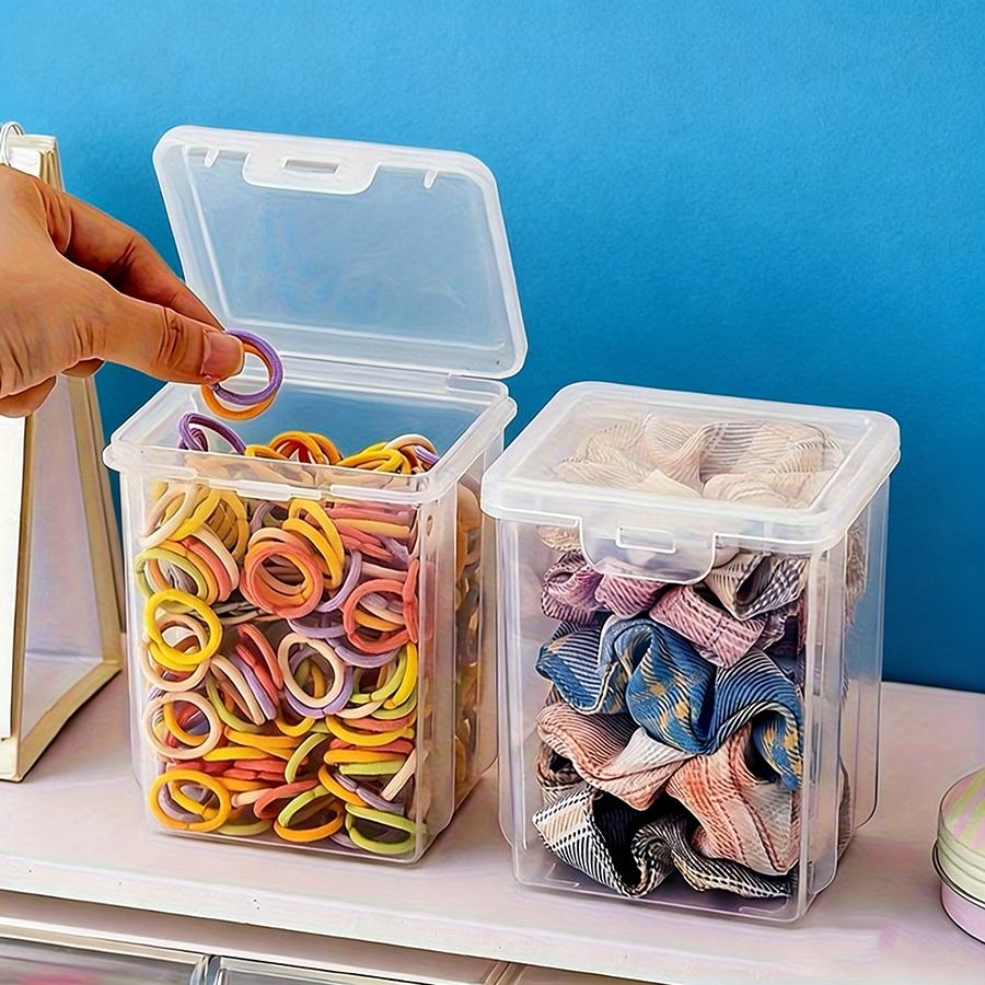 Transparent Stackable Storage Containers, Dustproof Design With Sealed Lids, Multi Use Organizer for Hair Accessories Jewelry & Crafts